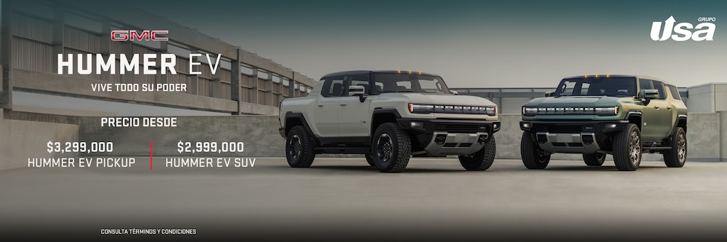 GMC Hummer EV, poder 100% eléctrico con hasta 505 km de autonomía para dominar todo tipo de terreno. 